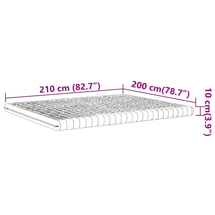 skummadras 200x210 cm 7 zoner hårdhed 20 ILD hvid