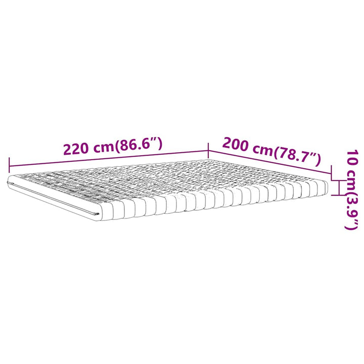 skummadras 200x220 cm 7 zoner hårdhed 20 ILD hvid