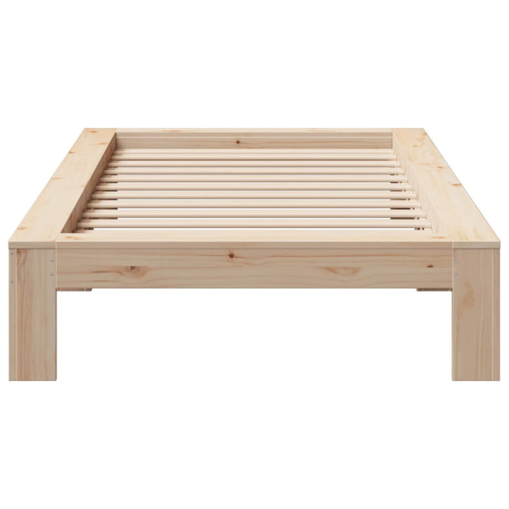 sengeramme uden madras 90x190 cm massivt fyrretræ