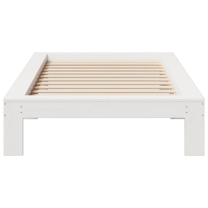 sengeramme uden madras 90x190 cm massivt fyrretræ hvid