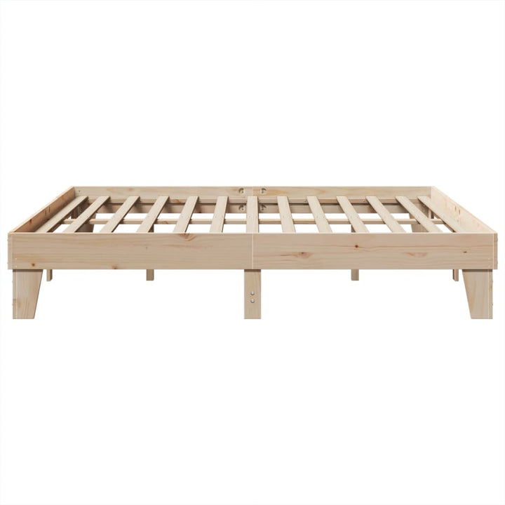 sengeramme uden madras 200x200 cm massivt fyrretræ