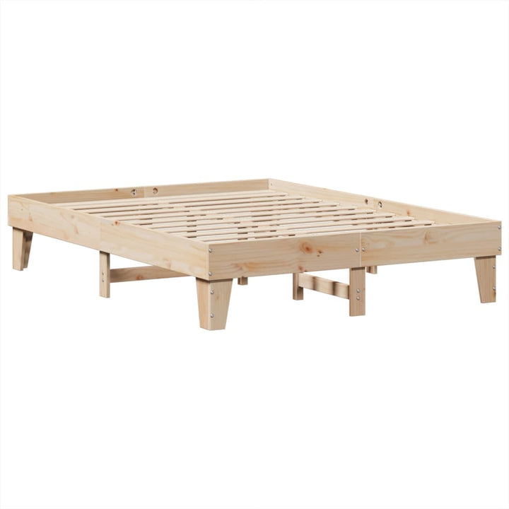 sengeramme uden madras 150x200 cm massivt fyrretræ