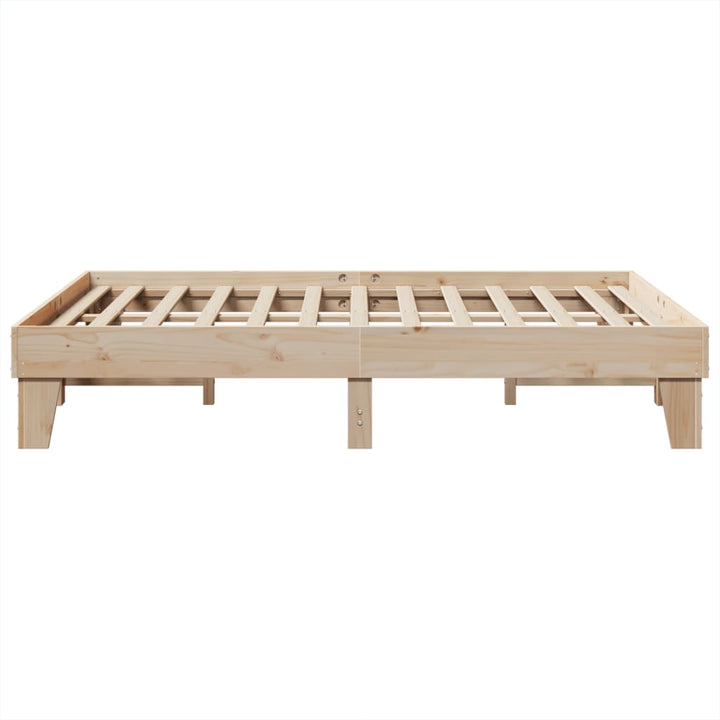 sengeramme uden madras 150x200 cm massivt fyrretræ