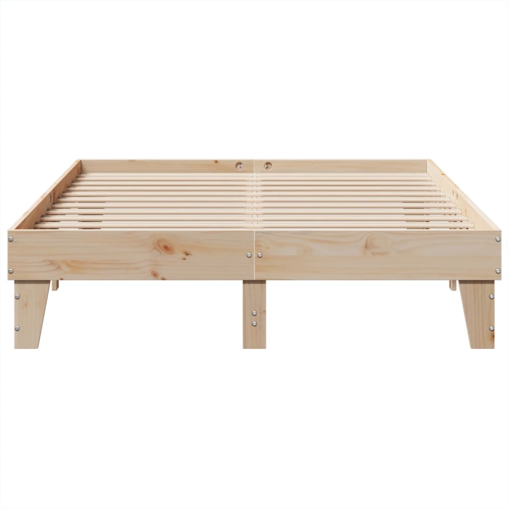 sengeramme uden madras 140x200 cm massivt fyrretræ