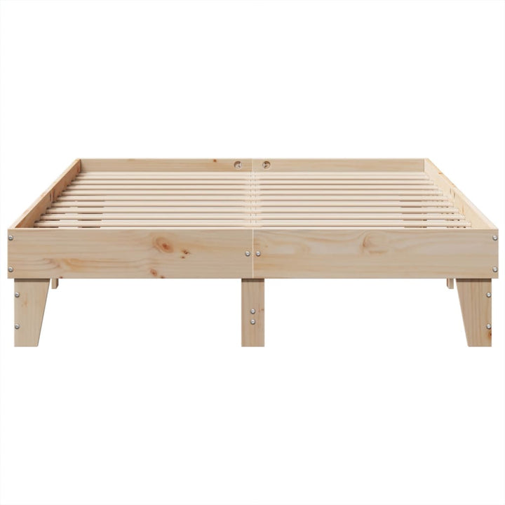 sengeramme uden madras 140x200 cm massivt fyrretræ