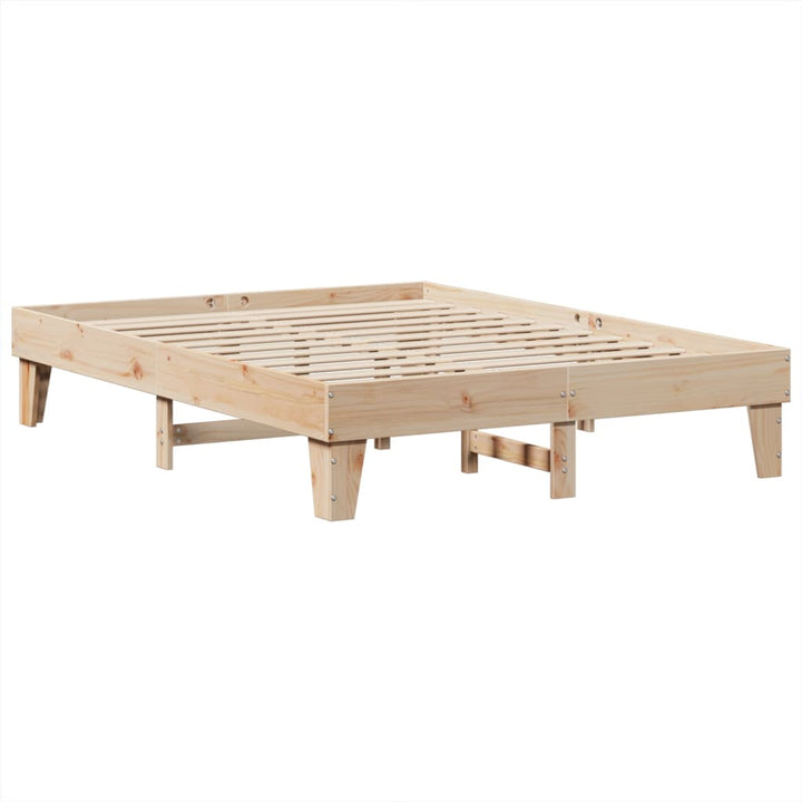 sengeramme uden madras 140x200 cm massivt fyrretræ