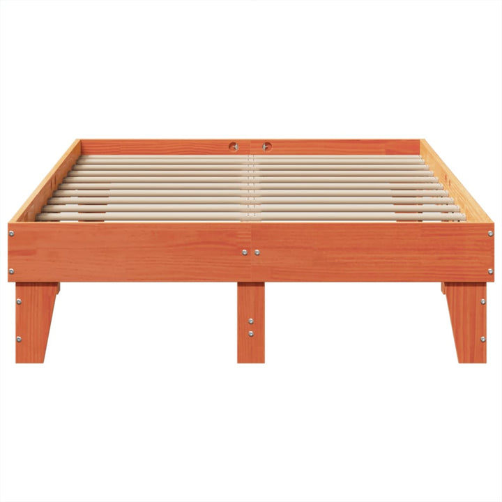 sengeramme uden madras 120x200 cm massivt fyrretræ gyldenbrun