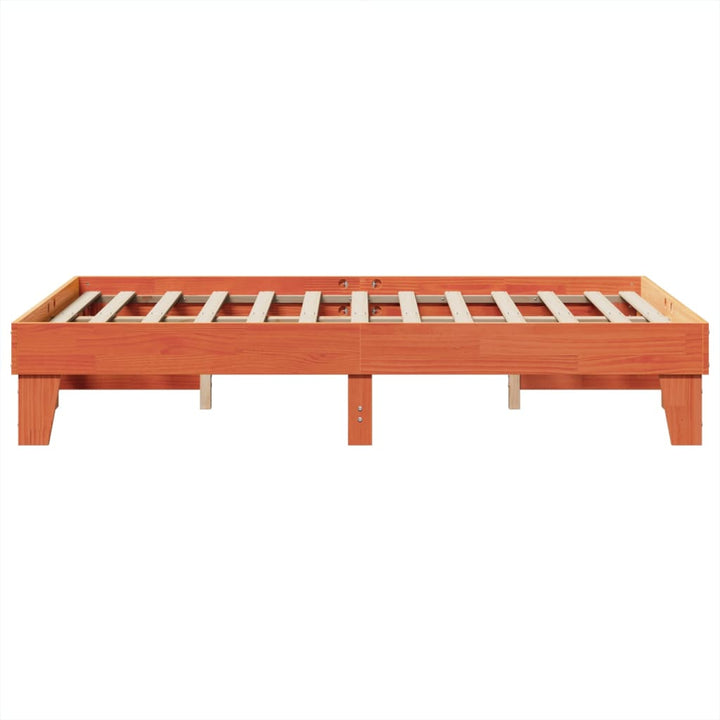 sengeramme uden madras 120x200 cm massivt fyrretræ gyldenbrun