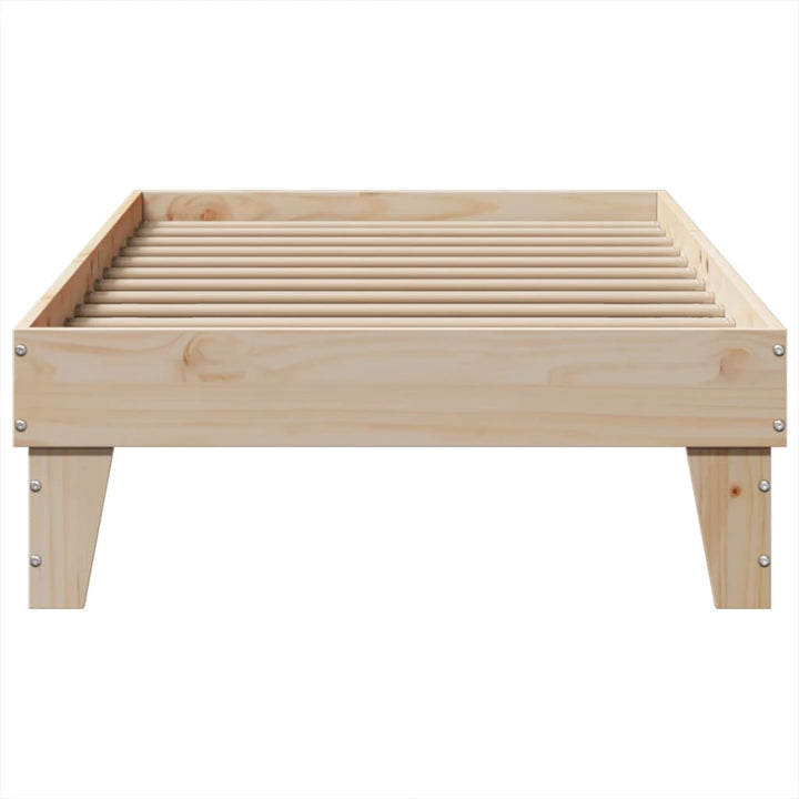 sengeramme uden madras 100x200 cm massivt fyrretræ