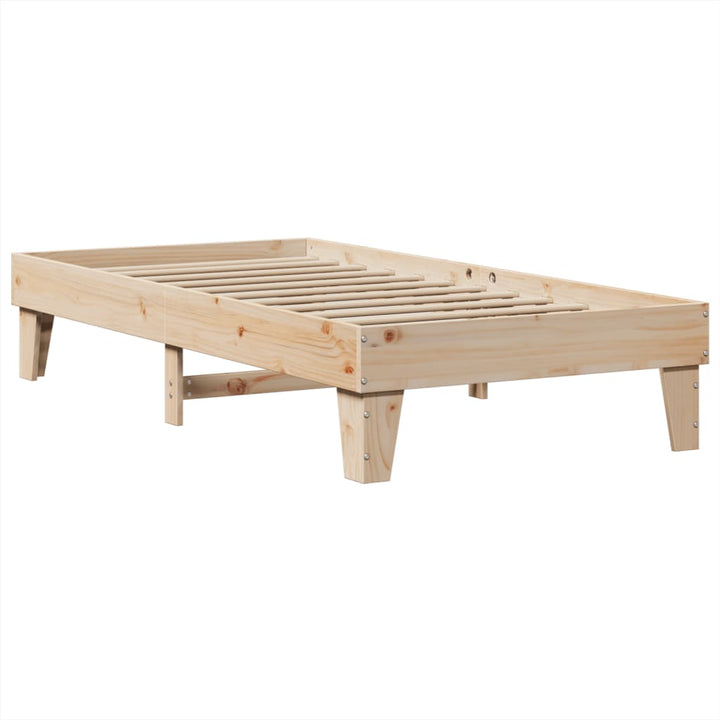 sengeramme uden madras 100x200 cm massivt fyrretræ