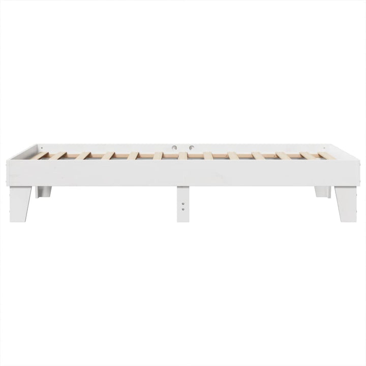 sengeramme uden madras 90x200 cm massivt fyrretræ hvid