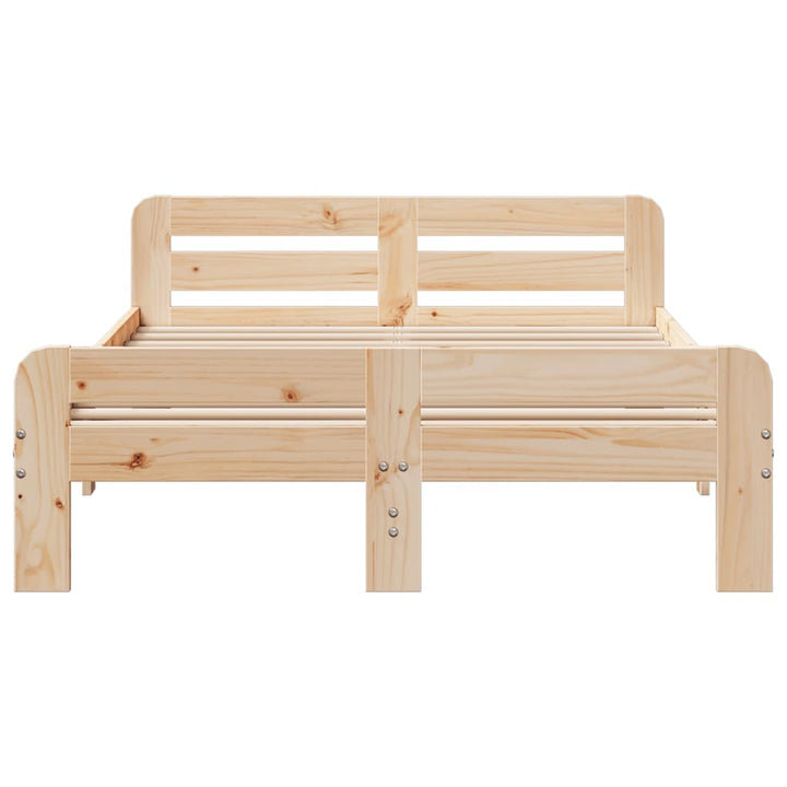 sengeramme uden madras 200x200 cm massivt fyrretræ