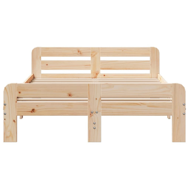 sengeramme uden madras 120x190 cm massivt fyrretræ