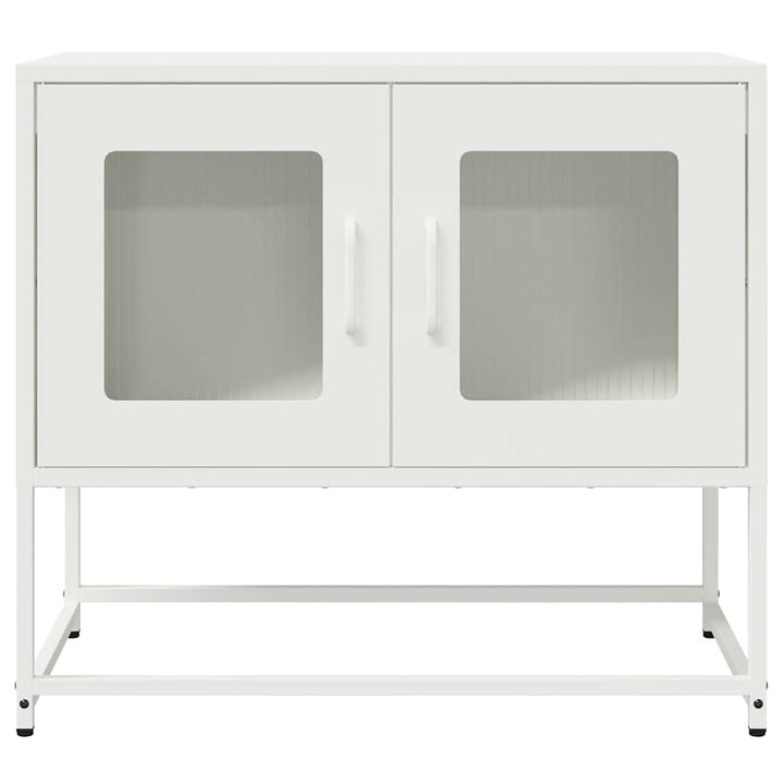 tv-bord 68x39x60,5 cm koldvalset stål hvid