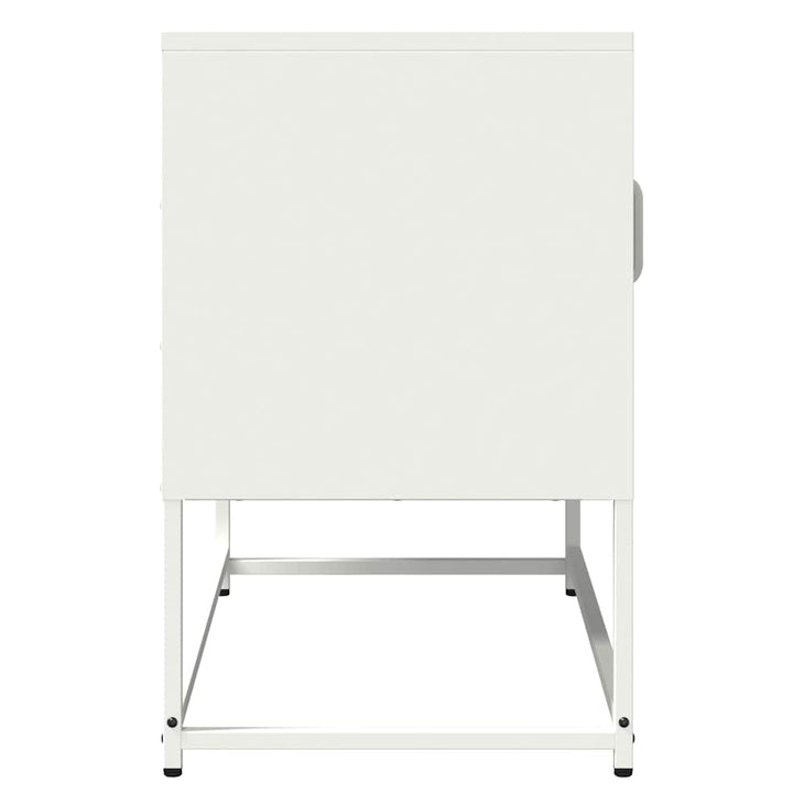 tv-bord 68x39x60,5 cm koldvalset stål hvid