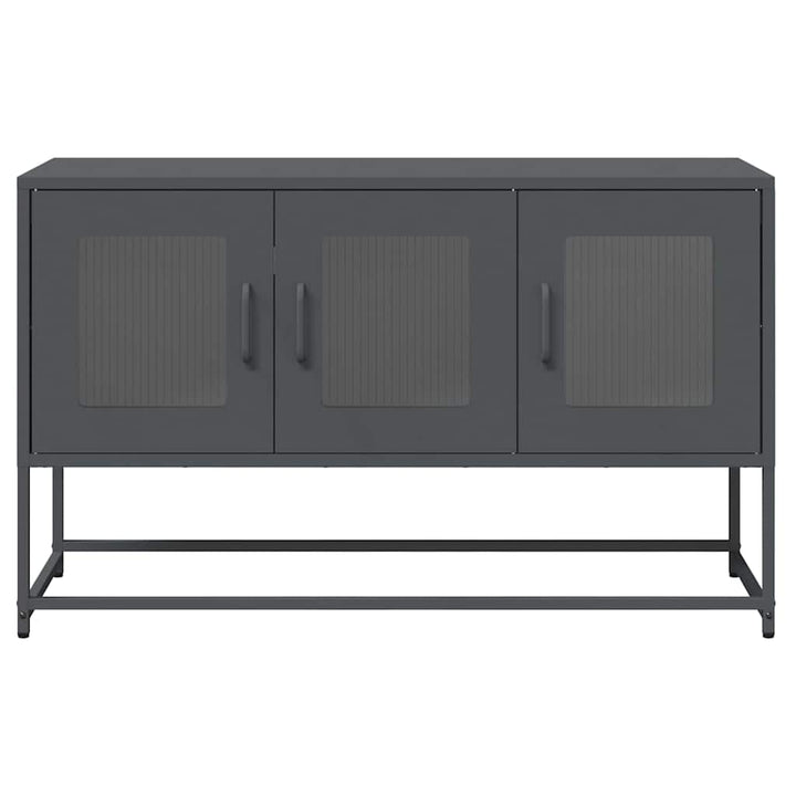 tv-bord 100,5x39x60,5 cm koldvalset stål antracitgrå