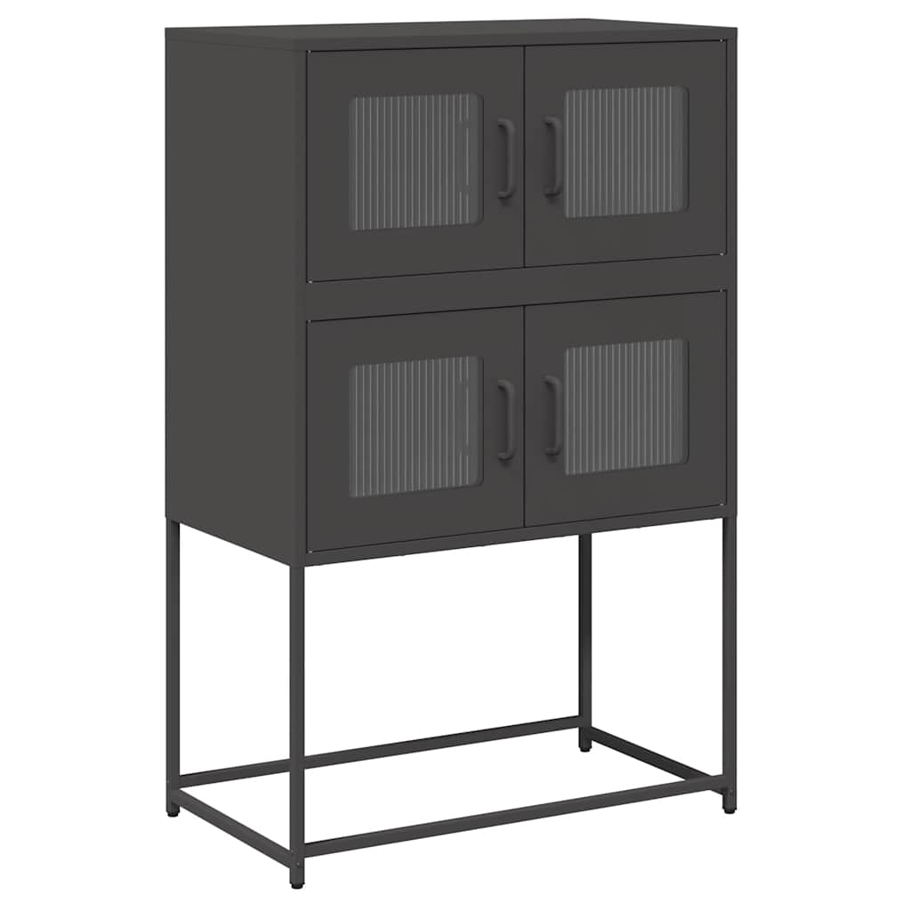 højskab 68x39x107 cm stål sort