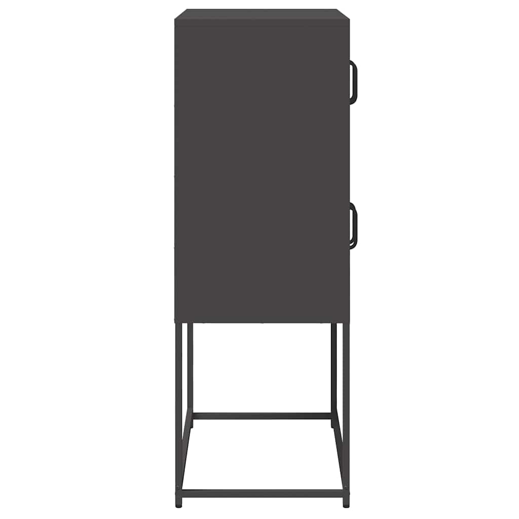 højskab 68x39x107 cm stål sort