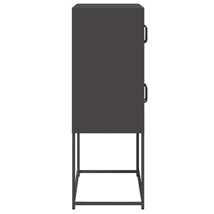 højskab 68x39x107 cm stål sort