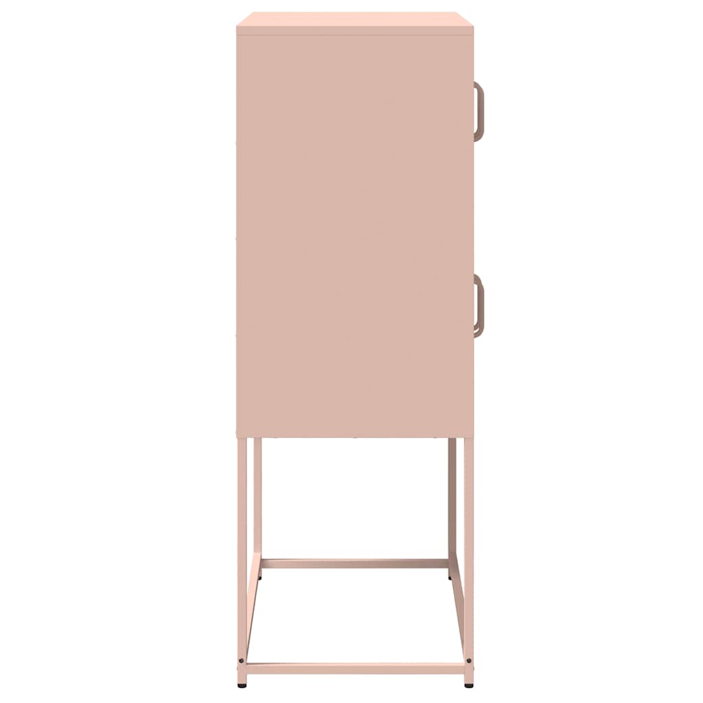 højskab 68x39x107 cm stål lyserød