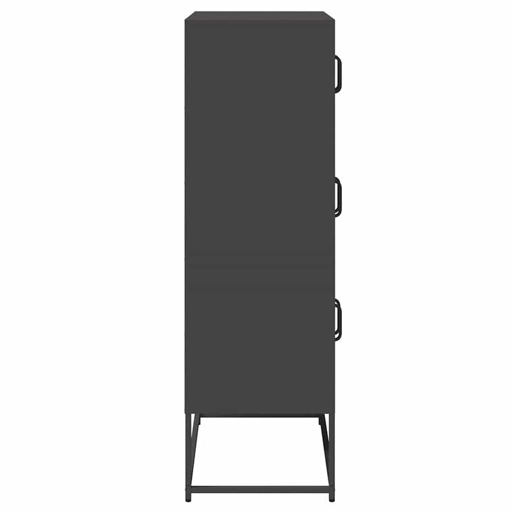 højskab 68x39x123 cm stål sort