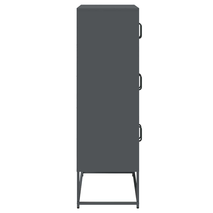 højskab 68x39x123 cm stål antracitgrå