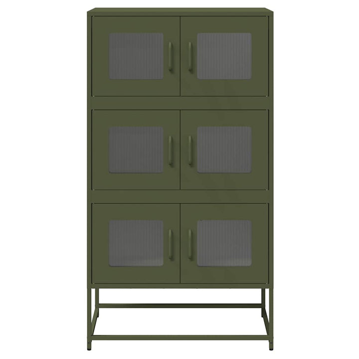 højskab 68x39x123 cm stål olivengrøn