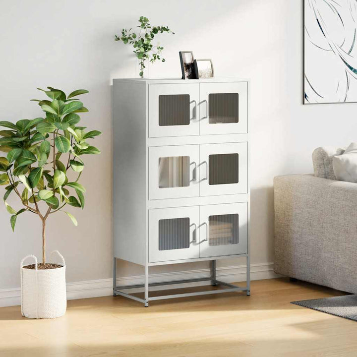 højskab 68x39x123 cm stål hvid