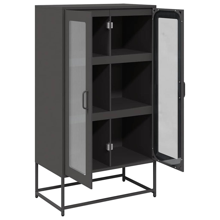 højskab 68x39x123 cm stål sort