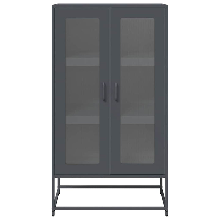 højskab 68x39x123 cm stål antracitgrå