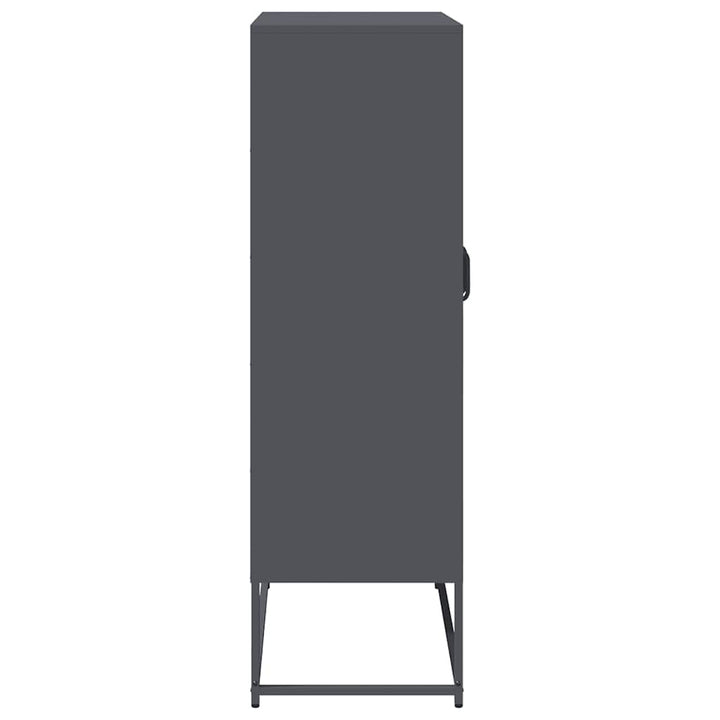 højskab 68x39x123 cm stål antracitgrå