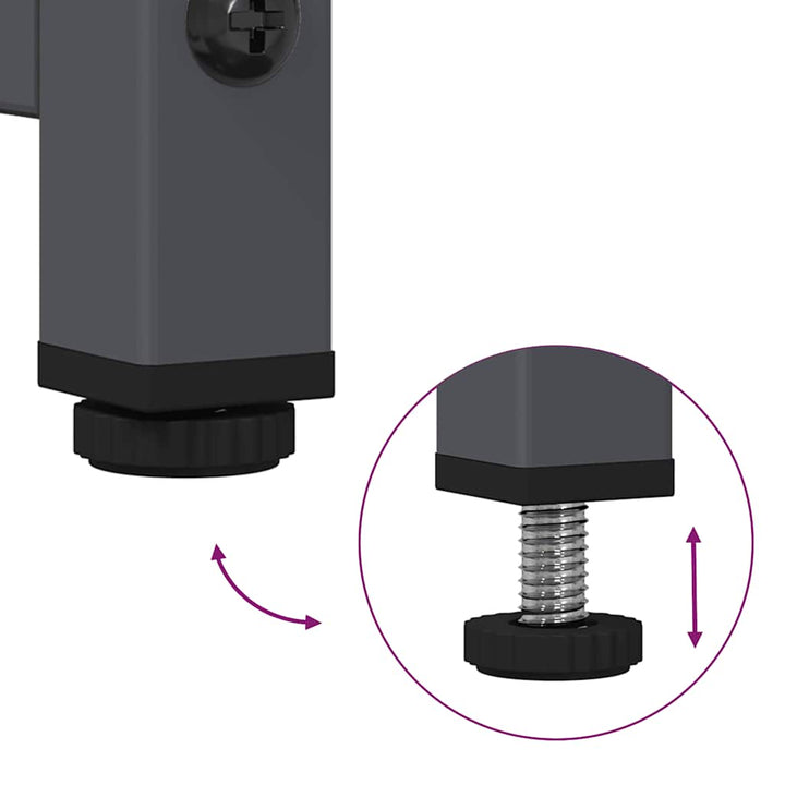 højskab 68x39x123 cm stål antracitgrå