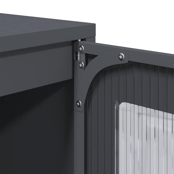 højskab 68x39x123 cm stål antracitgrå