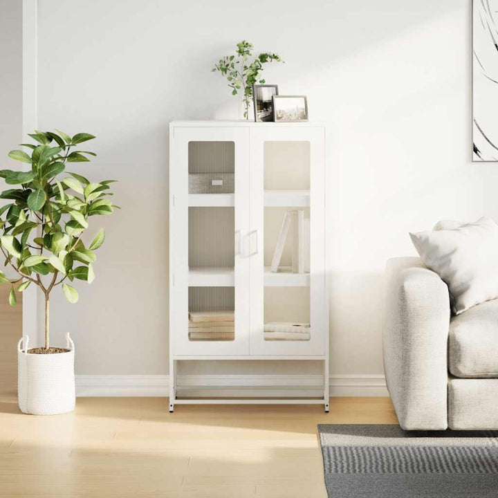 højskab 68x39x123 cm stål hvid