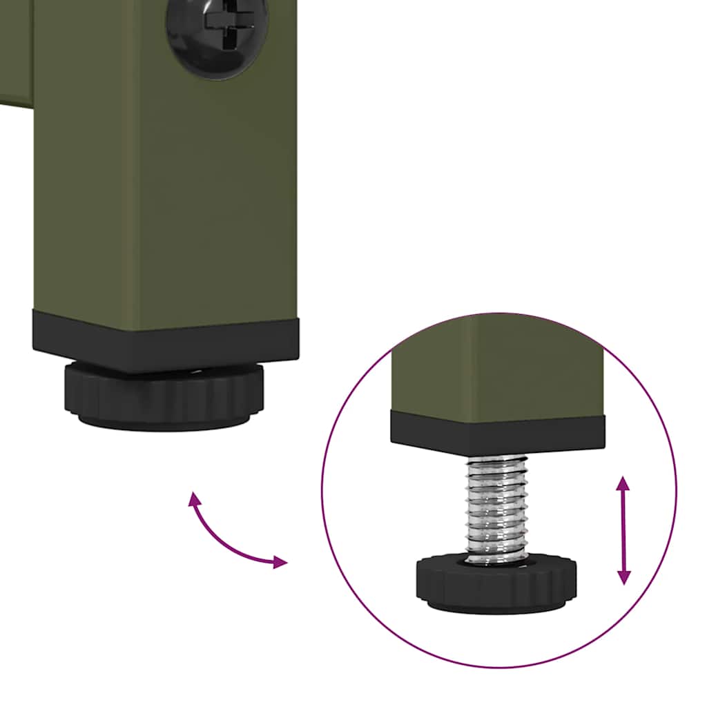 højskab 68x39x111,5 cm stål olivengrøn