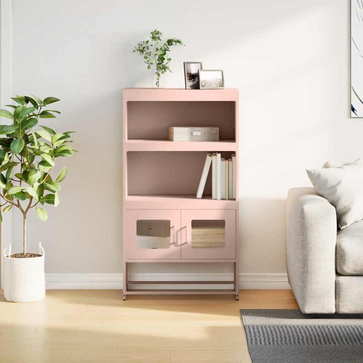 højskab 68x39x123 cm stål lyserød