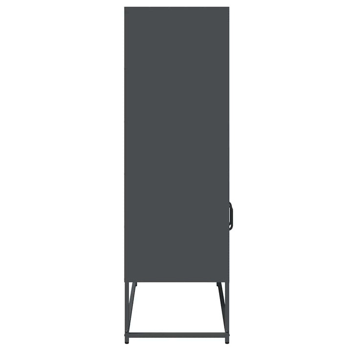 højskab 68x39x123 cm stål antracitgrå