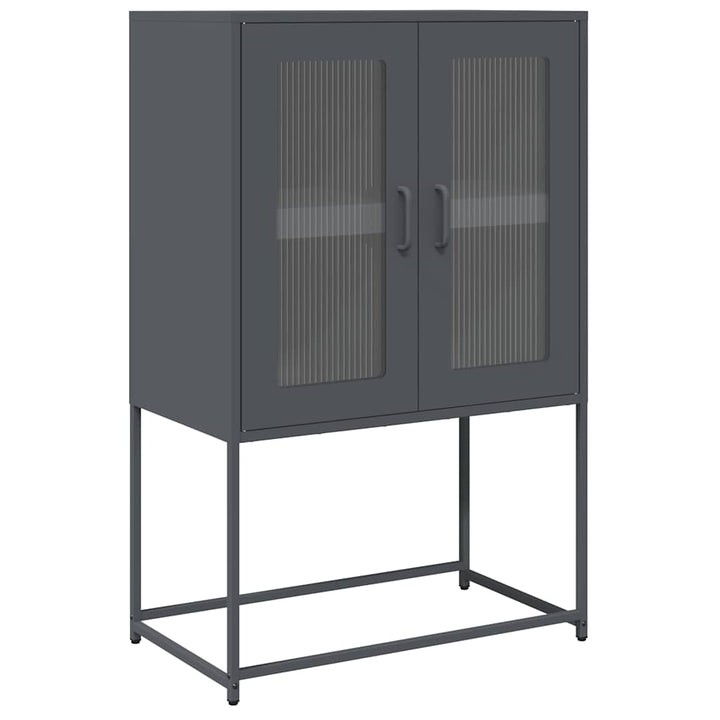 højskab 68x39x107 cm stål antracitgrå