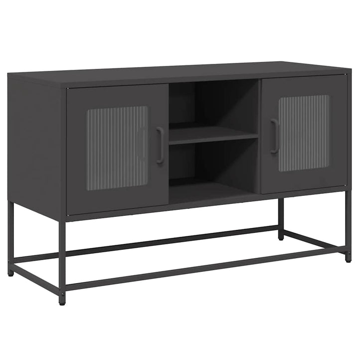 tv-bord 100,5x39x60,5 cm stål sort