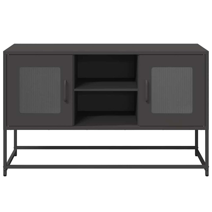 tv-bord 100,5x39x60,5 cm stål sort