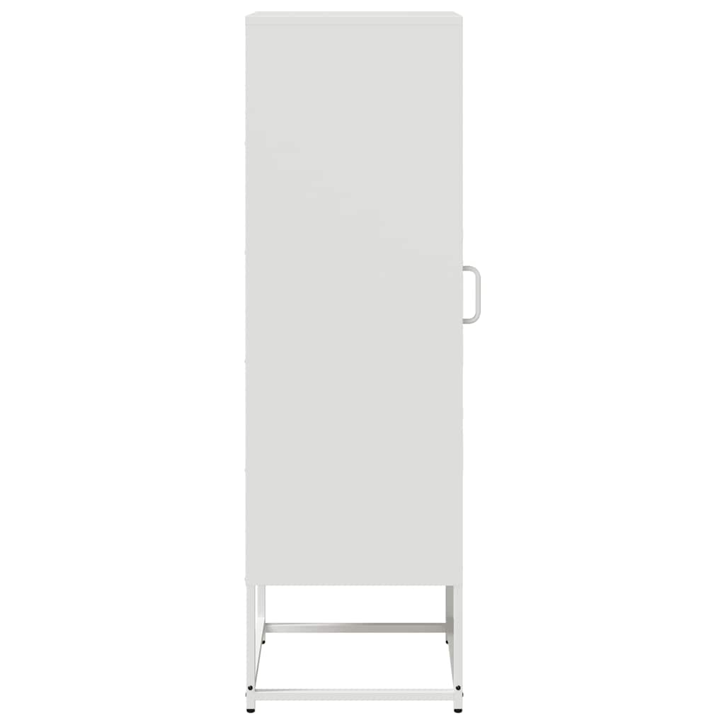 skab 36x39x123 cm koldvalset stål hvid