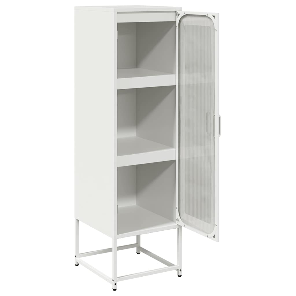 skab 36x39x123 cm koldvalset stål hvid