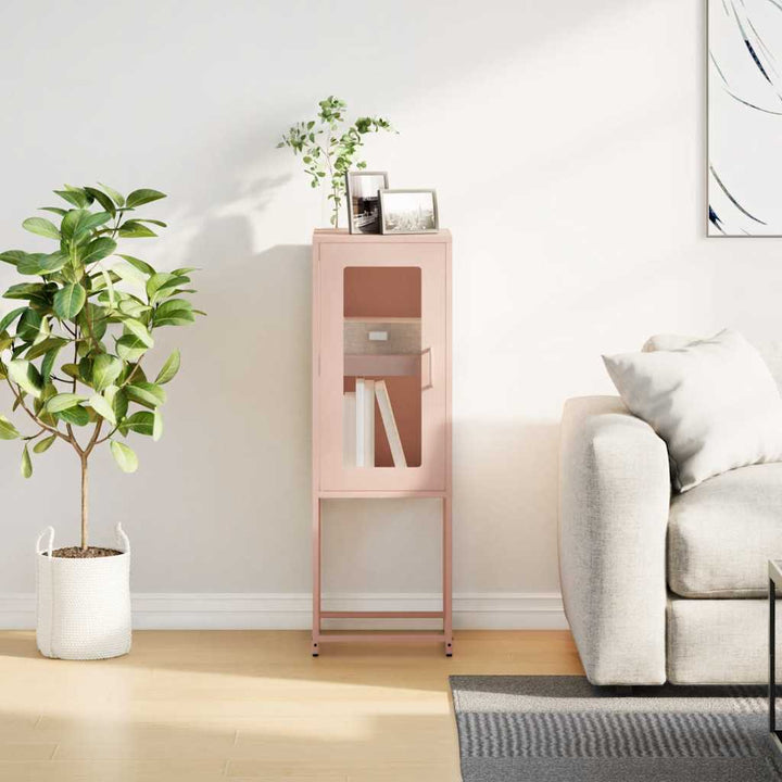 skab 36x39x107 cm koldvalset stål lyserød