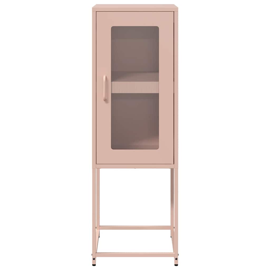 skab 36x39x107 cm koldvalset stål lyserød