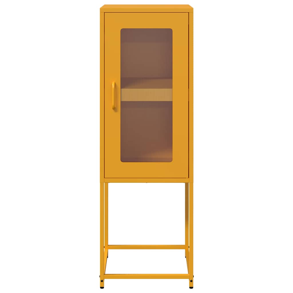 skab 36x39x107 cm koldvalset stål sennepsgul