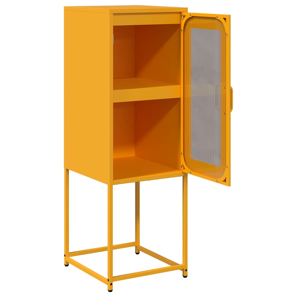 skab 36x39x107 cm koldvalset stål sennepsgul