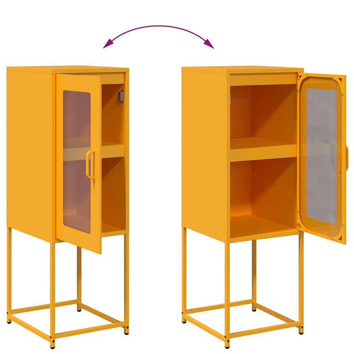 skab 36x39x107 cm koldvalset stål sennepsgul