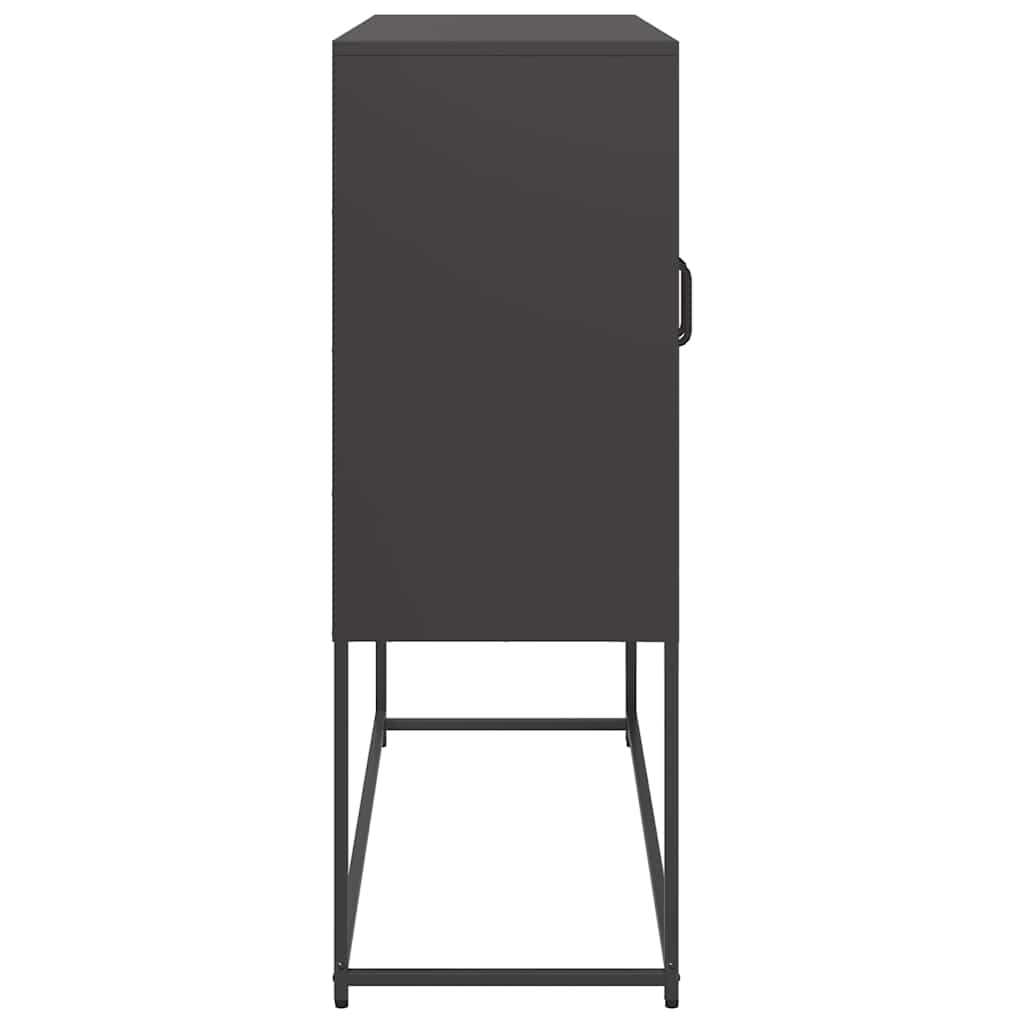 skænk 100,5x39x107 cm koldvalset stål sort