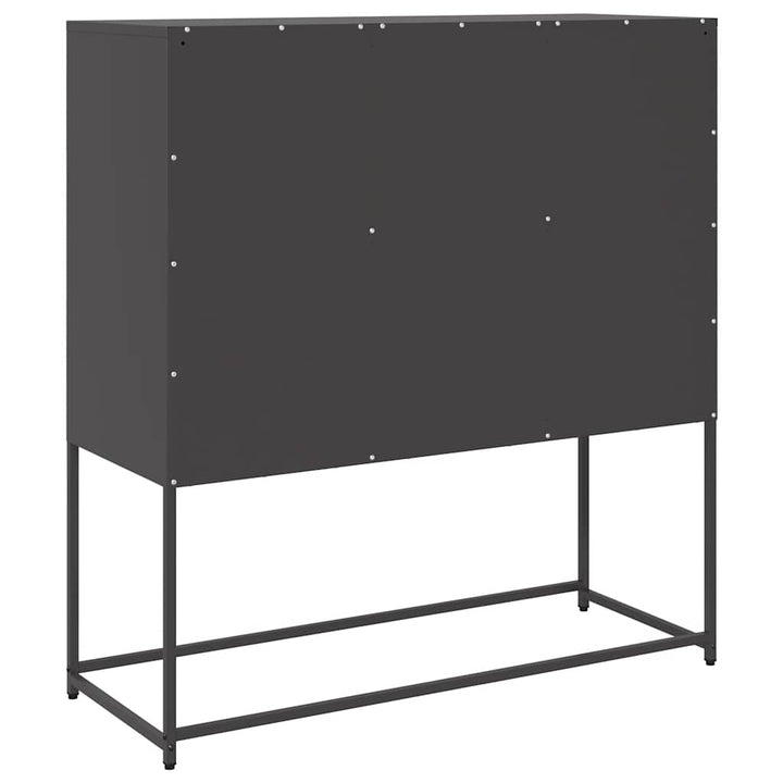 skænk 100,5x39x107 cm koldvalset stål sort