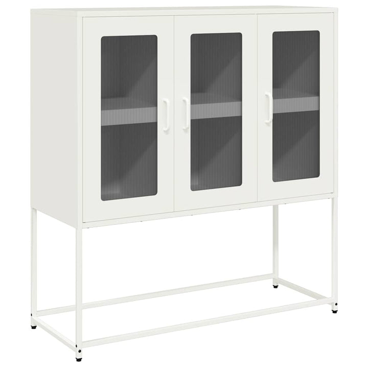 skænk 100,5x39x107 cm koldvalset stål hvid